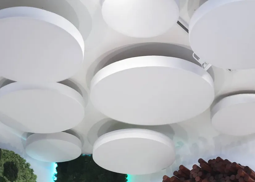 Circular Acoustic Clouds in Music Studio